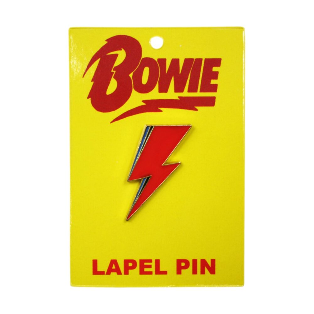 David Bowie - Lightning Bolt Pin 1970s Glam Pop Rock Music Band Apparel Gift NWT